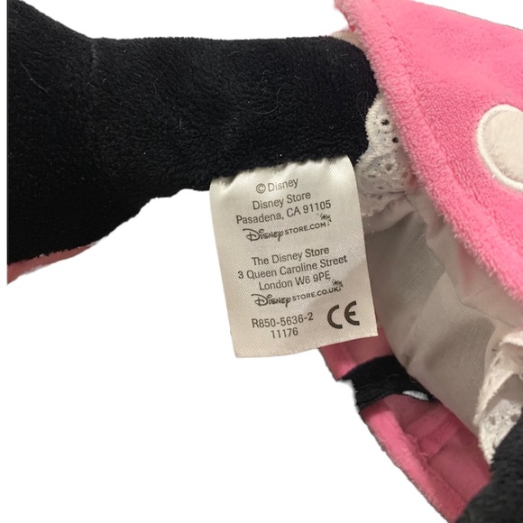 Disney Minnie Mouse Plush Pink Polka Dot Excellent Used Condition Authentic - Picture 5 of 6